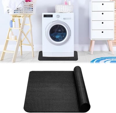 Dubbelzijdige Antislip Anti-trillingsmat 60 x 60 cm voor Wasmachine en Droger, Universele Vloermat voor Badkamer en Keuken, Vuilafstotend en Duurzaam
