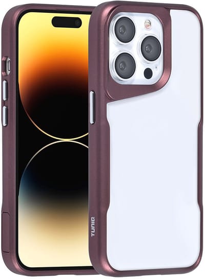 TUNIQ Back cover - iPhone 14 Pro - Rood - Verhoogde randen voor camera- en schermbescherming
