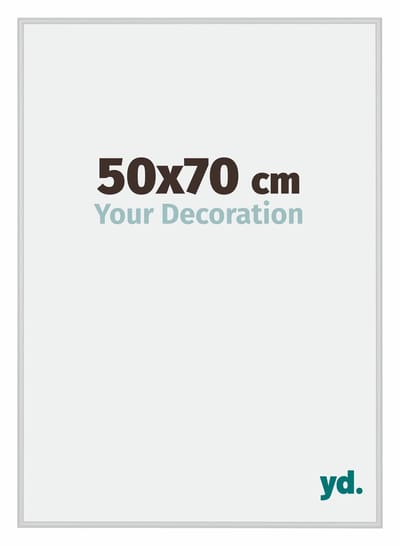 Your Decoration - Fotolijst 50x70 cm - Aluminium - Zilver Mat - Miami