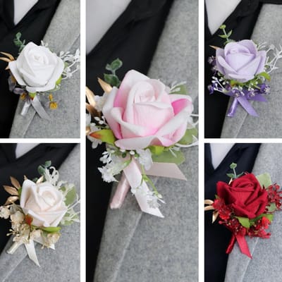 Kunstbloemen Bruiloft Accessoires - Bruidsboeket Corsage - Feestelijke Decoratie - Stabiel Ontwerp - 1 Gram - Wit