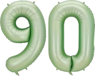 Cijfer Ballonnen Ballon Cijfer 90 Verjaardag Versiering Feest Helium Ballonnen Cijferballon Folieballon Groen Xl Formaat