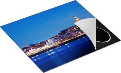 Chefcare Inductie Beschermer Nijmegen Skyline met de Waal Rivier - 60x50 cm - Afdekplaat Inductie - Kookplaat Beschermer - Inductie Mat