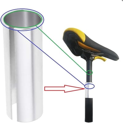 Zadelpen Adapter van 25,4 mm naar 26,4 mm voor Racefiets en MTB