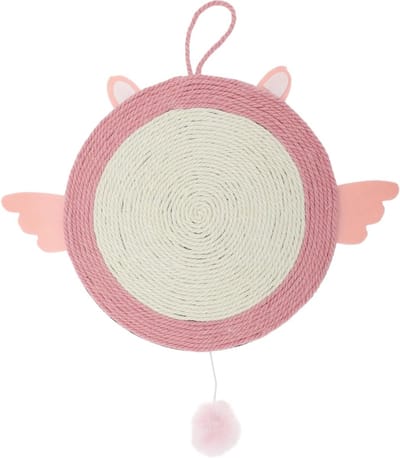 Schratchboard voor Katten met Schattig Patroon, Horizontale Krabmat voor Binnen en Buiten, Bescherming voor Meubels, Muren en Banken, 46x43cm, Roze, Duurzaam en Comfortabel