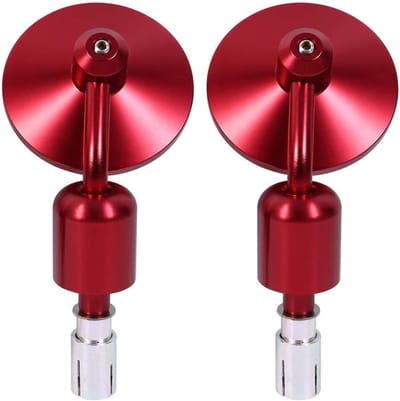 Aura® Bar End Spiegels - Fietsspiegel - Motor Spiegels - Rood - 19cm x 7cm x 11cm