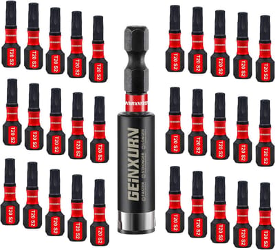 Solidchoice - 30-delige T20 Schroef Bit Set met Magnetische Houder