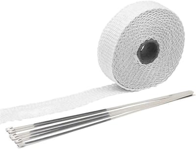 Uitlaatwrap Thermische Tape - Isolatie Glaswol - Motor Warmte Isolatie - Hoge Temperatuur Bestendig - 5 cm x 20 m