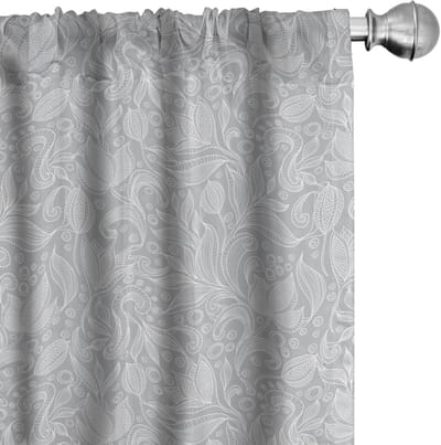 ABAKUHAUS – Vintage Bloemen Gordijnen – 2x75x175 cm – Microvezel, Halfdonker, Stangentasche