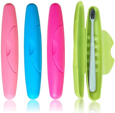 aladdien - Tandenborstel hoes - Draagbare tandenborstelhouder - Hygiënisch en georganiseerd - Meerkleurig - Reistandenborstel - Ideaal voor vakantie...