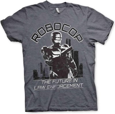 Robocop Heren Tshirt -S- The Future In Law Enforcement Grijs