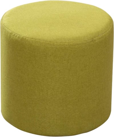 Houten voetenbank - Ronde poef - Ontspannen thuis - Afneembare hoes - 29 x 29 cm - Paars