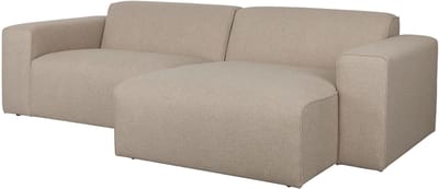 Zuiver Sofa Milka 3-zitsbank Chaise longue Rechts Cappuccino