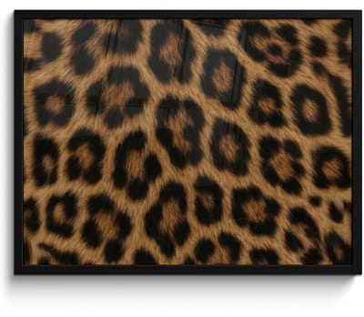 Poster in lijst - Fotolijst 70x50 cm - Posters - Pantervacht - Realistisch - Bruin - Posterlijst zwart - Decoratie - Wanddecoratie woonkamer - Muurdecoratie slaapkamer