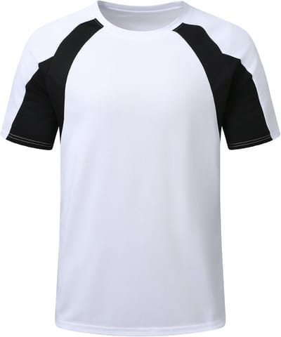 YOUTHUP Heren Casual Sport Korte Mouw T-Shirt Tweekleurig - S