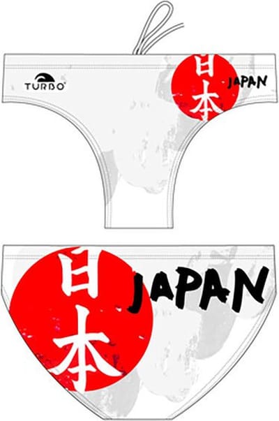 Turbo Japan Flag Waterpolo Zwemslip Wit M Man