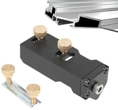 Boorgids Boorhulpmiddel - Gatenmaker Houtbewerking - Nauwkeurig Boren - Verstelbaar Ontwerp - 20 30 40 Profiel - Zilver