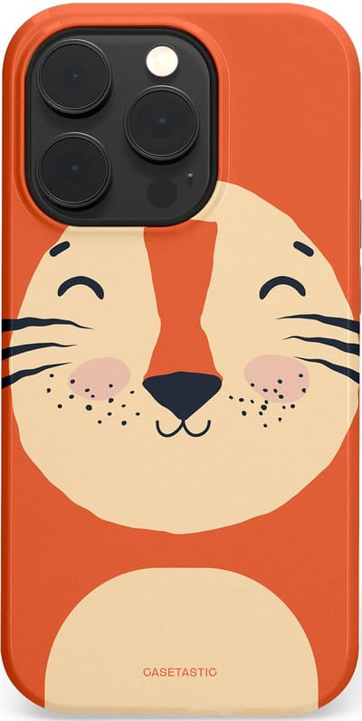Casetastic hoesje geschikt voor Apple iPhone 14 Pro - MagSafe - Dubbellaagse bescherming - Knuffelkopjes tijger - Fashion Case - Terracotta Zand