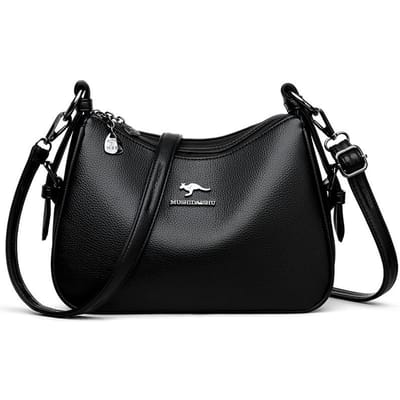 Nieuwe Moedertas Grote Capaciteit Veelzijdige Schoudertas Crossbodytas Modetrend Middenleeftijd en Oudere Tas black