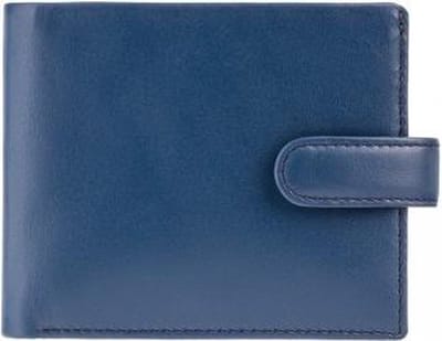 Visconti Leren Portemonnee - Parma Collectie - RFID - 3 Pasjes - Leer - Blauw (PM100 BE)