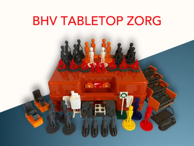 BHV Tabletop Zorgsector - Oefenset voor BHV training, ontruiming en zorgscenario’s