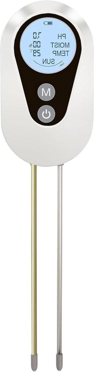 Bodemtester - Bodemmeter Gazon - Planten Verzorgen - 4-in-1 Tuin Tool - 30.5 cm - Grijs