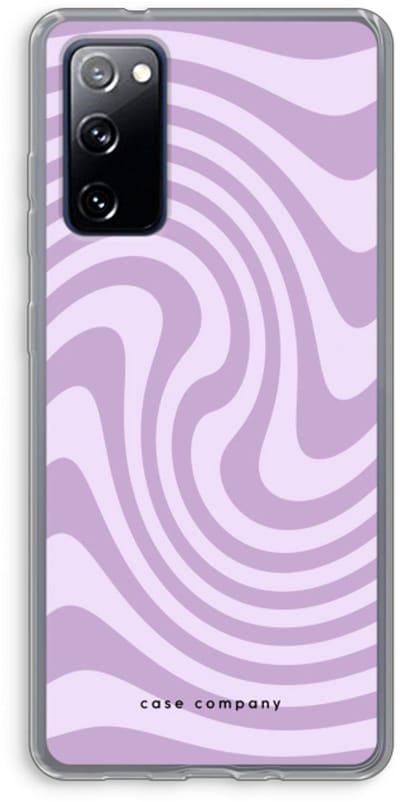 Case Company® - Hoesje geschikt voor Samsung Galaxy S20 FE / S20 FE 5G hoesje - Swirl Paars - Soft Cover Telefoonhoesje - Bescherming aan alle Kanten en Schermrand