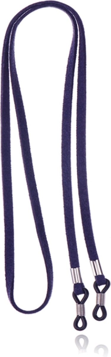LGT Jewels Donkerblauw Elastisch PU Leren Koord voor Zonnebril of Leesbril