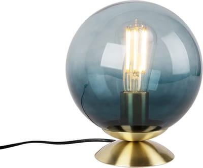 QAZQA pallon - Art Deco Hanglamp - 1 lichts - H 230 mm - Blauw - Woonkamer | Slaapkamer