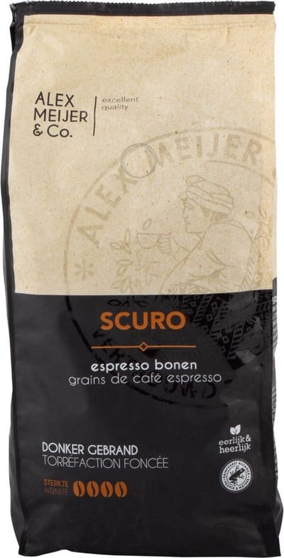 Alex Meijer - Espressobonen Scuro Donker - 1 Kilo - Koffiebonen - Bonen - Koffie