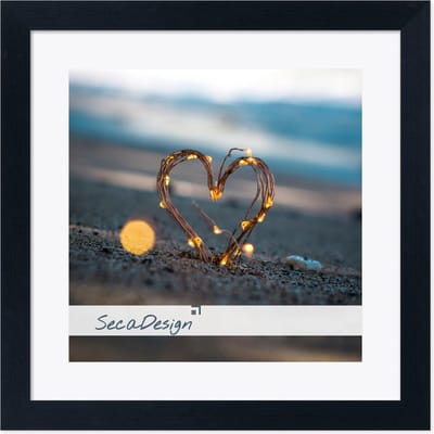 Fotolijst - SecaDesign - Fika - 50x50 / 40x40 cm fotomaat met passe-partout - Zwart - Fotokader