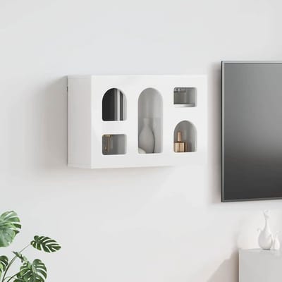 Wandkast - Opbergkast - Ruimte Organiseren - Vijf Interne Vakken - 60x20x40 cm - Hoogglans Wit