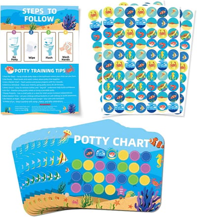 Potjestraining Stickerset met Beloningsborden en Motivatiekaarten voor Kinderen