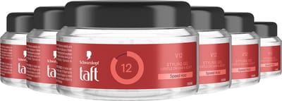 Taft - V12 Power Gel - Haarstyling - Haargel - Maximale Fixatie - Korte Haartypes Voordeelverpakking - 6x 150ml