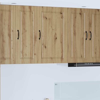 vidaXL - Wandkast - PORTO - Artisan - Eiken - 50 - x - 31 - x - 80 - cm - Bewerkt - hout