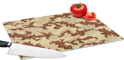 Glazen Snijplank - 39x28 - Camouflage - Woestijn - Patronen - Snijplanken Glas