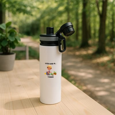 Hacebo® - Later word ik tuinman waterfles met draaidop grijs - Tuinders - Tuinier - tuinman - tuin - de beste tuinman ooit - Werk - de beste tuinman - tuinman - hovenier - werken met plant - tuinbaas - gaardenier - water fles - 850ML