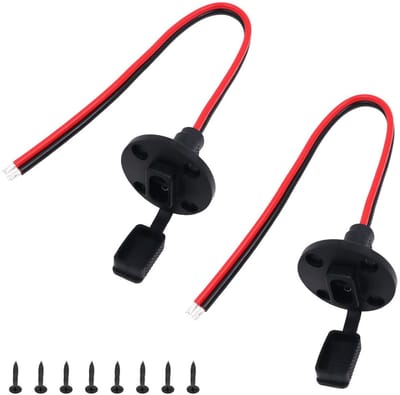 Dailygoody - Sae Connector Socket - 12AWG Kabel - Geschikt voor Solar Generator - 2 Stuks - Flexibele installatie - Duurzaam materiaal - Voor div