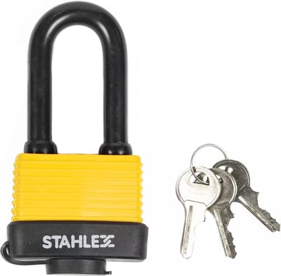 Stahlex Waterbestendig hangslot - 50 mm - Beschermkapje - Kunststof bekleding - Gehard staal