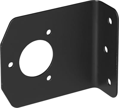 ProPlus Stekkerdooshouder - Metaal - Gehoekt - 9,4 x 10,9 cm - Zwart - Voor 7 en 13-polige Stekkerdoos