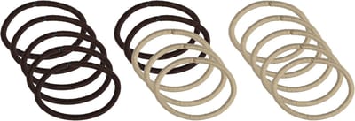Benson Care Haar elastiekjes - set 15x - bruin/beige - zonder metaal - D5 cm