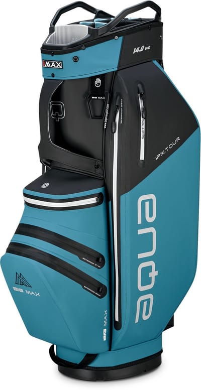 Big Max AQUA IPX Tour - Waterdichte Golftas - Cartbag - Zwart BLAUW