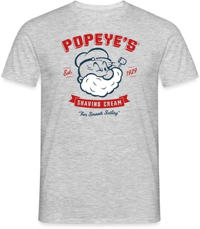 Popeye's Shaving Cream For Smooth Sailing T-Shirt Heren