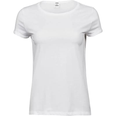 Tee Jays - Dames Roll-Up T-shirt - White maat S