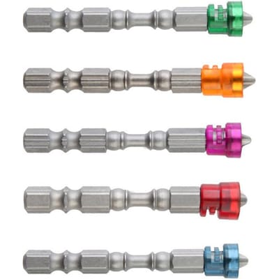5 Stuks Enkele Kleur Enkele Kop Kruiskopschroevendraaier Bit Gesinterd Carbide Magnetisch Elektrische Schroevendraaier