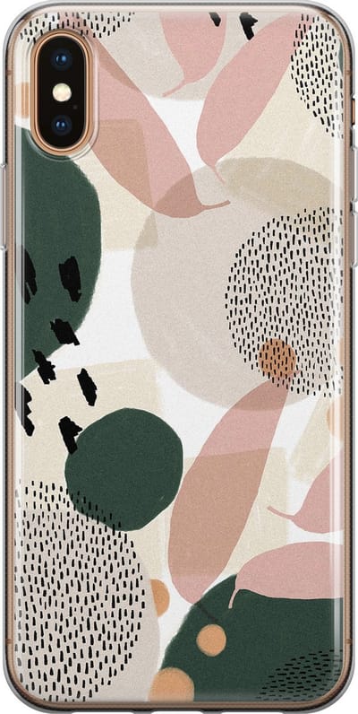 Leuke Telefoonhoesjes - Hoesje geschikt voor iPhone Xs - Abstract print - Soft case - TPU - Print / Illustratie - Multi