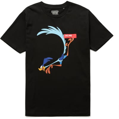 Looney Tunes ACME Road Runner Duikend t-shirt - Zwart - L