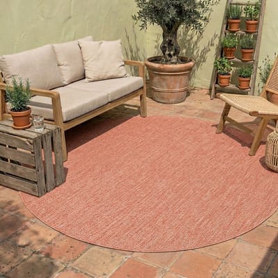 NATURL. Rond buitenkleed - Costa Terracotta - Ø 100cm