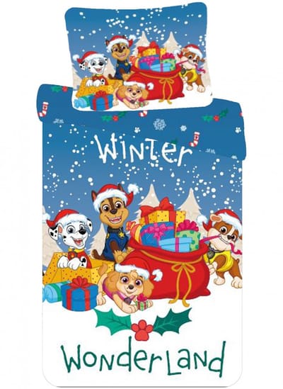 Paw Patrol kerst dekbedovertrek Winter Wonderland 140 x 200 cm