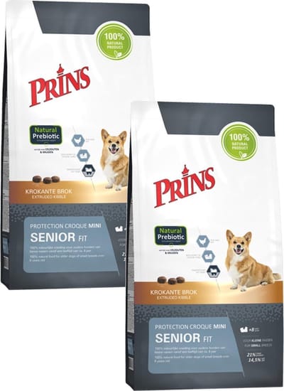 Prins Protection Croque Mini Senior Fit - Hondenvoer - 2 x 2 kg