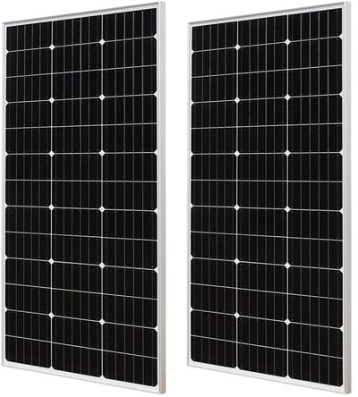 Zonnepaneel - Zonnepanelen - Monokristallijn - Set van 2 - 150W - Rigid Glass - Waterdicht - Lichtgewicht - On-Grid/Off-Grid Gebruik - Hoge Efficiëntie